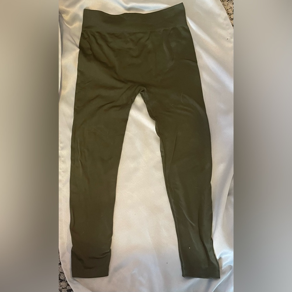 Army Green  Winter Leggings